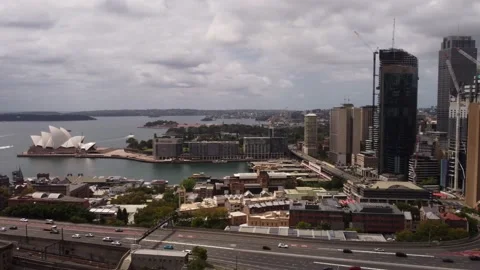 Sydney CBD to Opera House Horizontal Pan 4k Video Video stock 150186848