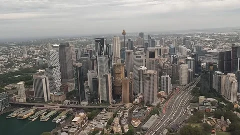 Sydney CBD Skyline Aerial View Stock Footage 337167523