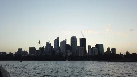 Sydney CBD Sunset Stock Footage 102191828
