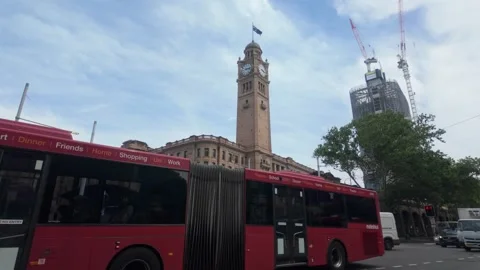 Sydney Central Station clock tower, Sydney, Australia Stock Footage 320651059