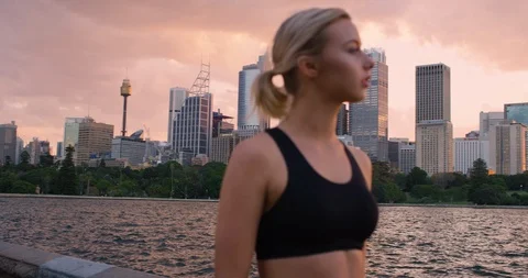 Sydney city with model in foreground Stock Footage 102471856