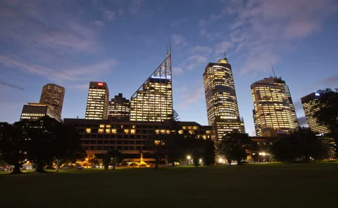 Sydney Cityscape Dusk Motion Timelapse Stock Footage 42306210