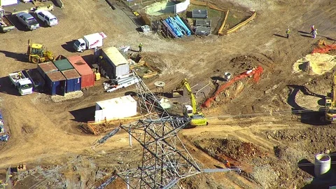 Sydney Construction Site Aerial Stock Footage 70363649