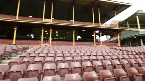 Sydney Cricket ground Members Stand with people arriving Stock Footage 52336722