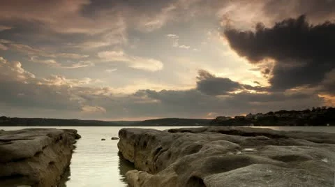 Sydney Cronulla Sunset Time Lapse Video stock 11813773