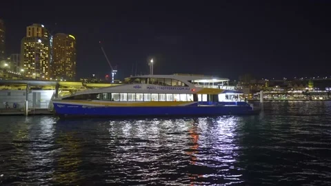 Sydney Dariling harbour night Stock Footage 138983270