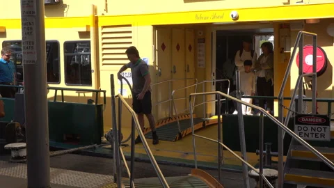 Sydney Ferry Docking at Prymont Stock Footage 254271420