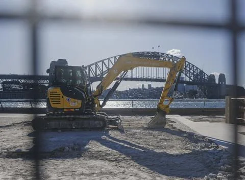 Sydney Harbor Bridge Construction Stock-Fotos