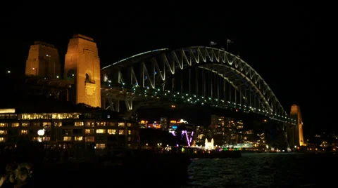 Sydney Harbor bridge 库存影片 34259788