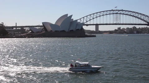 SYDNEY HARBOR BRIDGE OPERA HOUSE Stock Footage 46835372