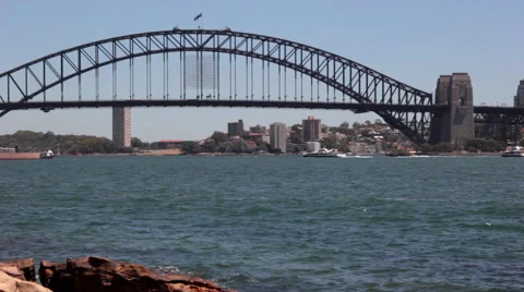 SYDNEY HARBOR BRIDGE OPERA HOUSE Stock Footage 46840918