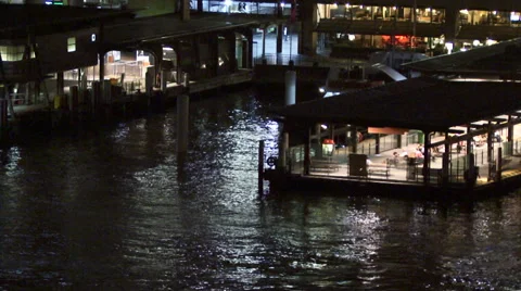 Sydney harbor at night Video stock 40007383