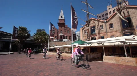 SYDNEY HARBOR THE ROCKS Stock Footage 46844779