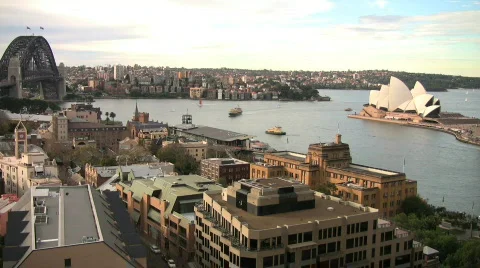 Sydney Harbor Time Lapse Video stock 610101