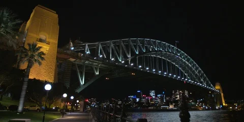 Sydney Harbour Bridge 4K Stock Footage 129166386