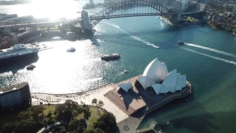 Sydney harbour bridge and opera house Video stock 88898055
