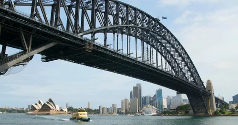Sydney Harbour bridge Stock Footage 129322372