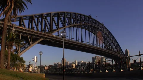 Sydney Harbour Bridge low angle 스톡 동영상 990898
