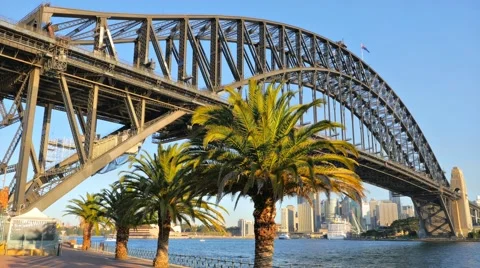 Sydney Harbour Bridge, Milsons Point in 4k Stock Footage 59679501