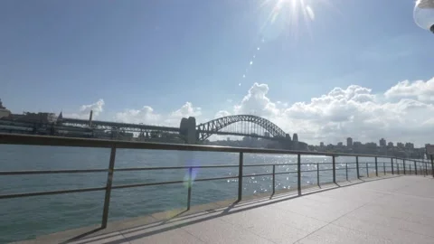 Sydney Harbour Bridge from Opera house Stock Footage 168358892