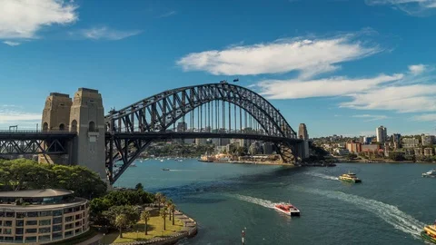 Sydney Harbour Bridge scenic view Time Lapse Stock Footage 86000028