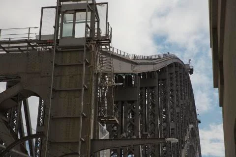 Sydney Harbour Bridge superstructure. Stock Photos