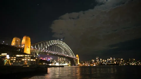 Sydney Harbour Bridge timelapse Stock Footage 36647412