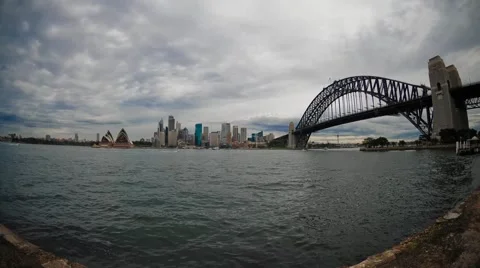 Sydney Harbour Bridge Timelapse Stockbeeldmateriaal 41298499