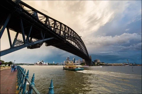 Sydney Harbour Bridge Timelapse Stock Footage 72084705