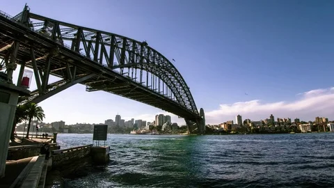 Sydney Harbour Bridge Timelapse Stock Footage 77892122