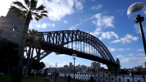 Sydney Harbour Bridge timelapse Stock Footage 97055512