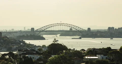 Sydney Harbour Bridge Timelapse Stock Footage 155745153