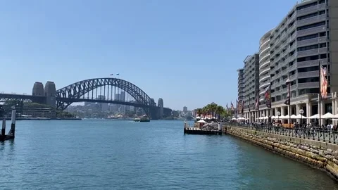 Sydney Harbour Bridge view from Circular Quay Stock Footage 231037648
