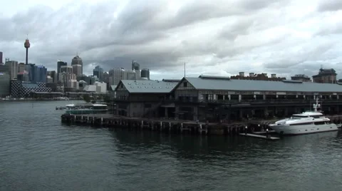 Sydney Harbour Docks 스톡 동영상 52613377
