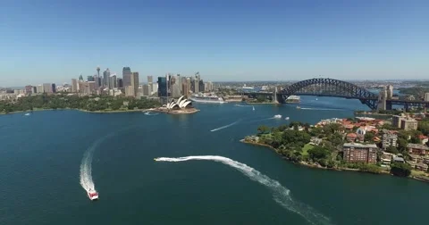Sydney Harbour Drone Stock Footage 60660611