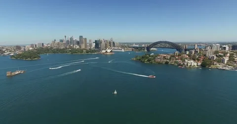 Sydney Harbour Drone Stock Footage 60662020