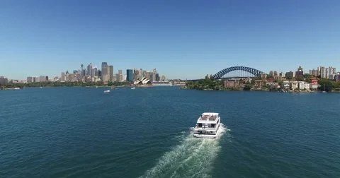Sydney Harbour Drone  Stock Footage 60689085