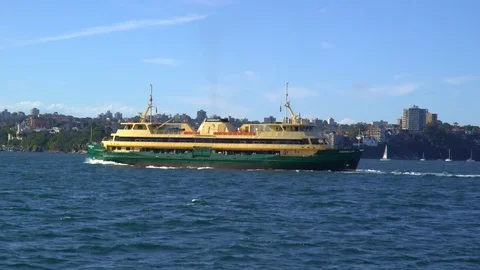 Sydney harbour on a Ferry Stock Footage 90497009