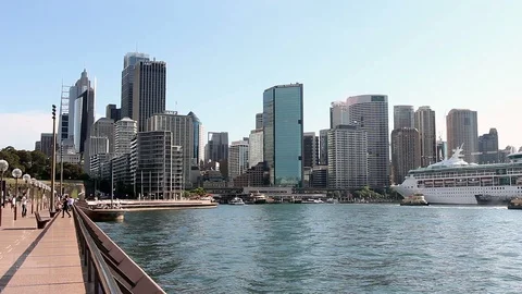 Sydney Harbour Skyline Stock Footage 89403700