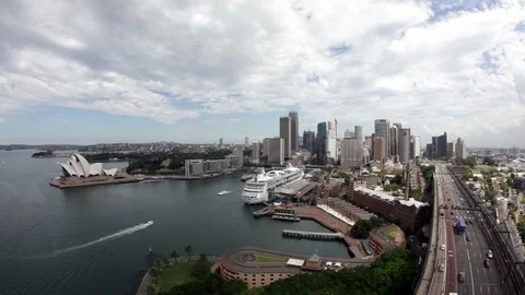 Sydney Harbour Skyline Stock Footage 89403750