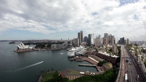 Sydney Harbour Skyline Stock Footage 89403803