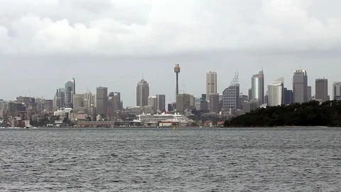 Sydney Harbour Skyline Stock-Footage 89403854