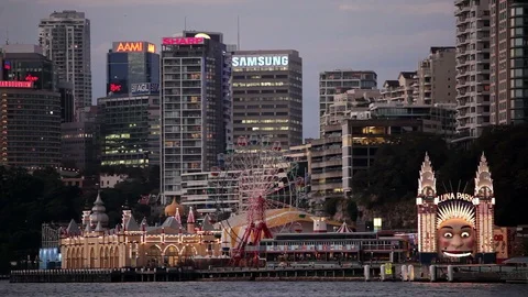 Sydney Harbour Skyline Stock Footage 89403948