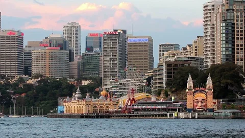 Sydney Harbour Skyline Stock Footage 89404049