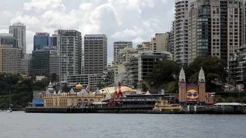 Sydney Harbour Skyline Stock Footage 89404140