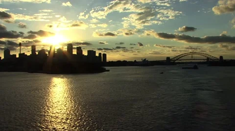 Sydney Harbour Sunset Video stock 45593427