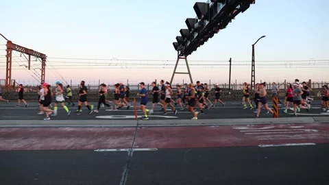 Sydney marathon run Stock Footage 250528599