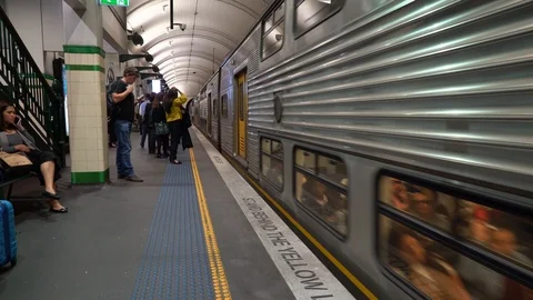 Sydney Metro Subway Train - Australia Stock Footage