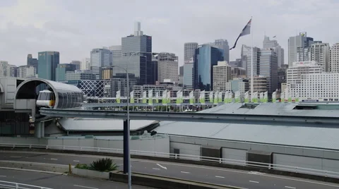 Sydney Monorail Stock Footage 44799642