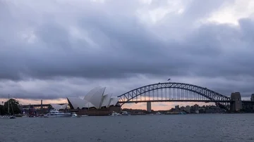 Sydney opera before Firework (Australia Day 2018) Stock Footage 85873476